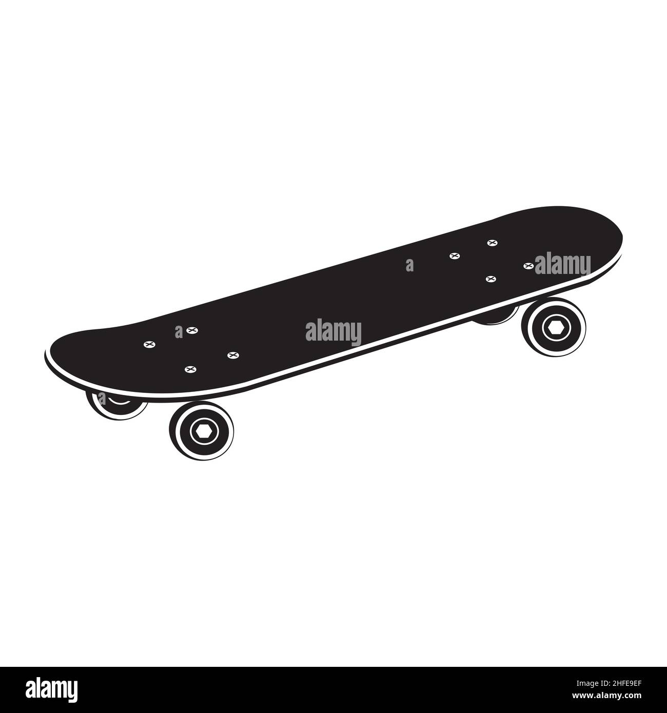 Skateboard black stencil icon isolated illustration on a white background  Stock Vector Image & Art - Alamy