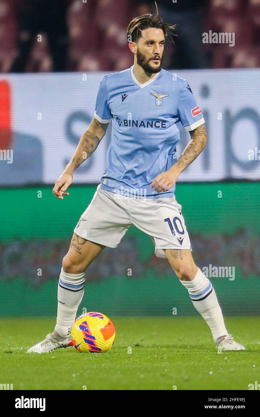 Lazio’s Spanish midfielder Luis Alberto controls the ball during the Serie A football match between Salernitana and SS Lazio at the Arechi Stadium in Salerno, southern Italy, on January 15, 2021. Stock Photo