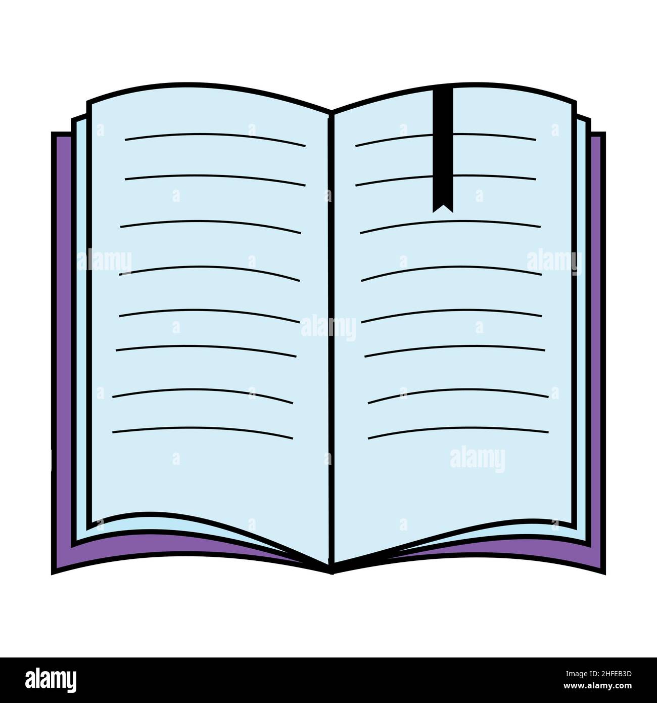 open book with bookmark color isolated vector in flat style Stock ...