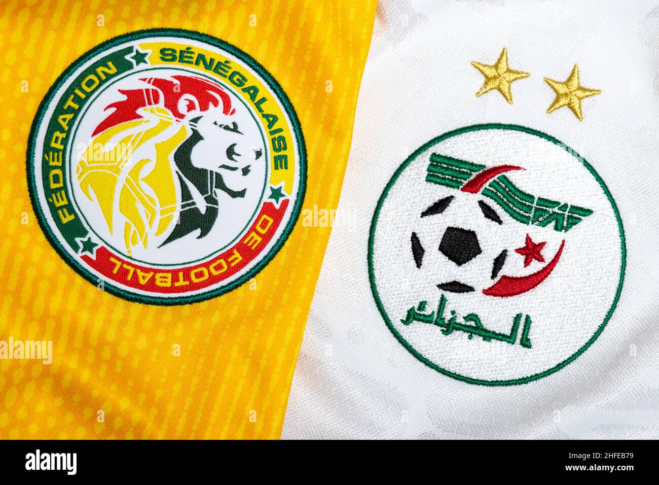 Close up of Senegal National Football team kit. Stock Photo