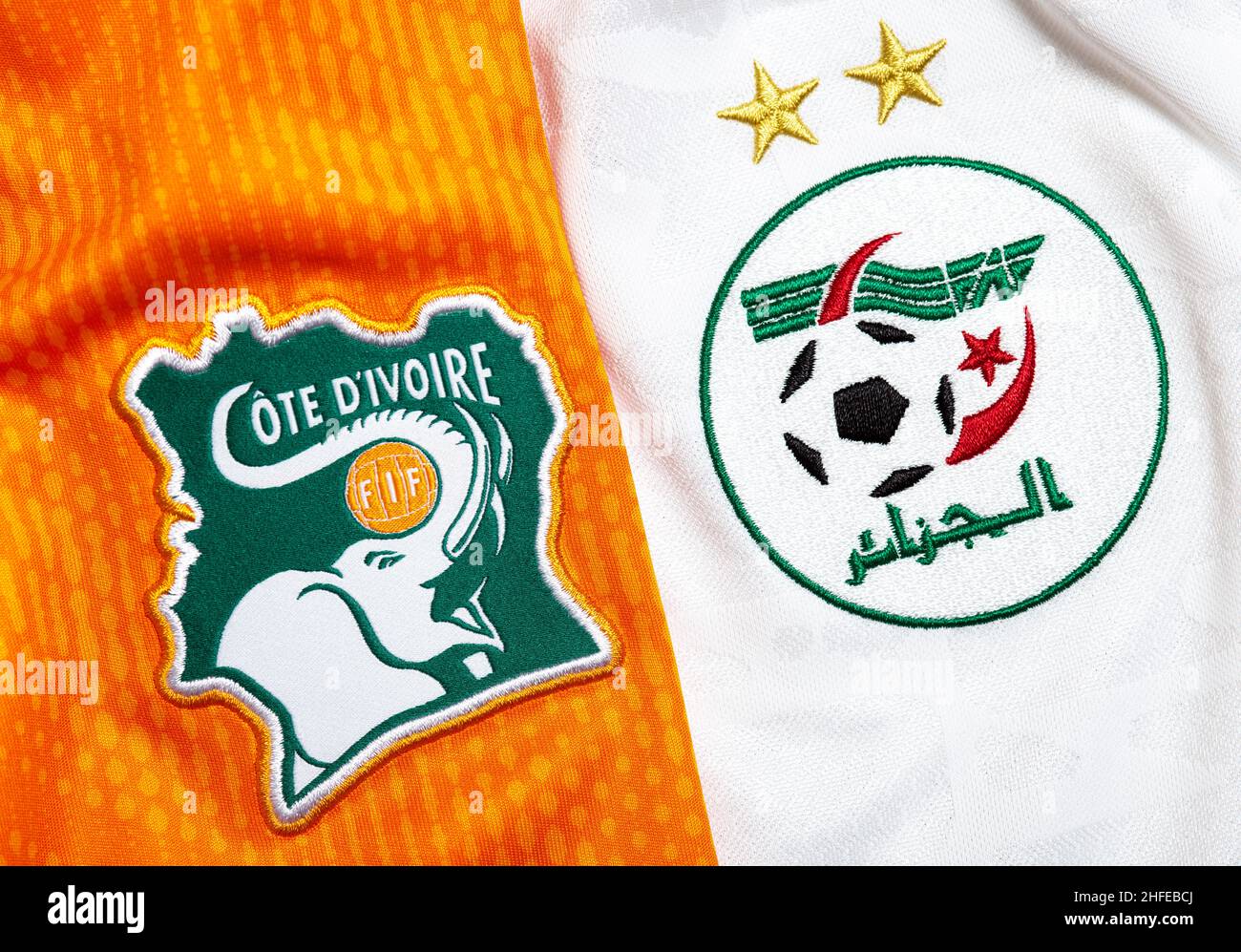 Close up of National Football team kit. Stock Photo