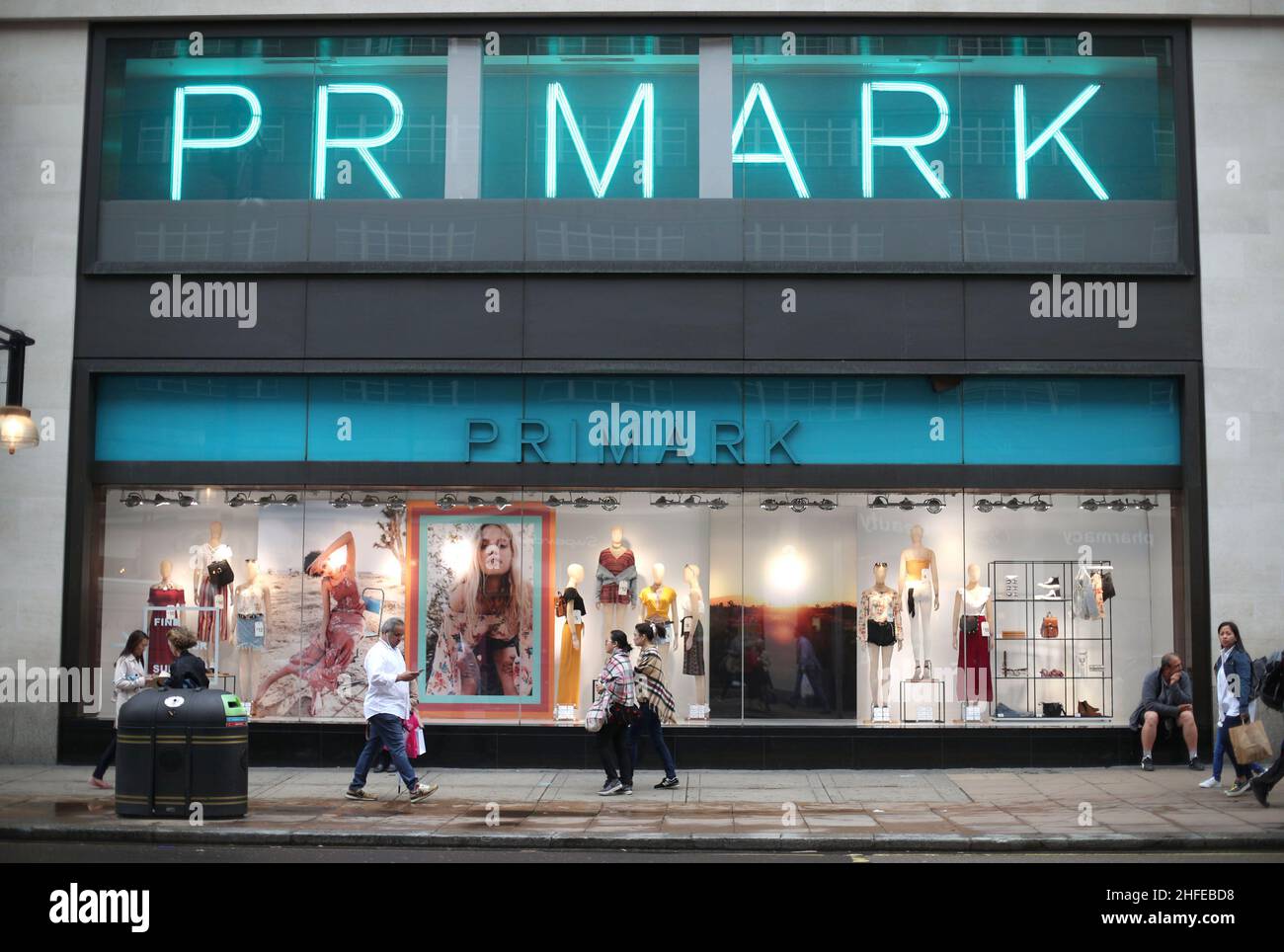 File photo dated 29/05/18 of a branch of Primark on Oxford Street, central London. Primark owner Associated British Foods (ABF) is expected to post higher sales as customers continue to flock back to the fast fashion chain following periods of enforced closures. Issue date: Sunday January 16, 2022. Stock Photo