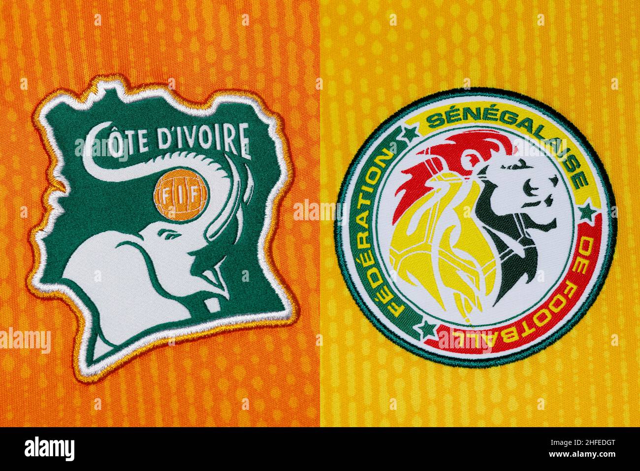 Close up of Senegal National Football team kit. Stock Photo
