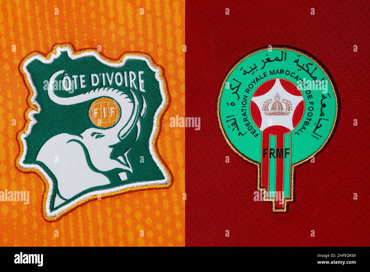 Close up of National Football team kit. Stock Photo