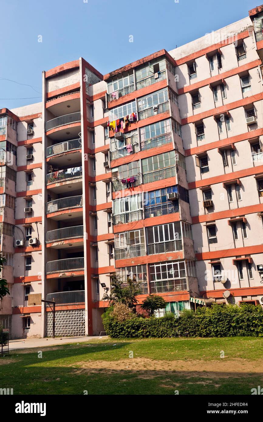 apartment house downtown Delhi near the Connaught place Stock Photo Alamy