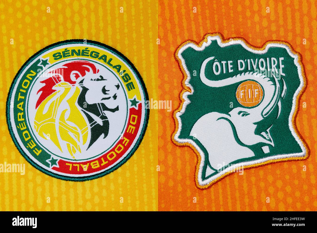 Close up of Senegal National Football team kit. Stock Photo