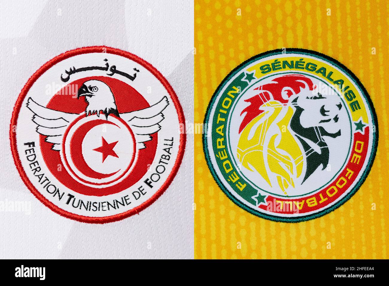 Close Up Of Senegal National Football Team Kit Stock Photo Alamy
