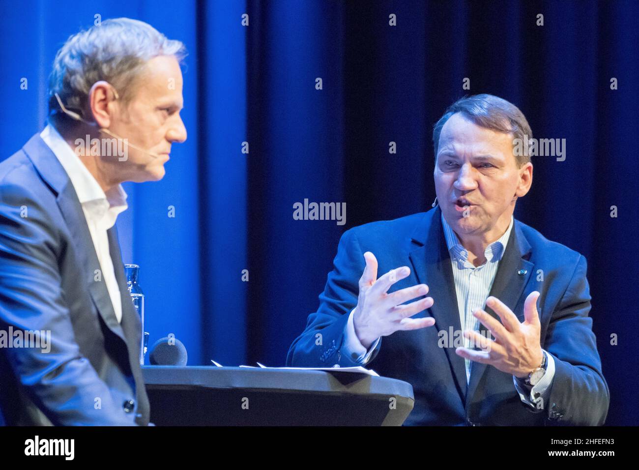 Donald Tusk and Radoslaw Sikorski in Gdansk, Poland. November 28th 2021 © Wojciech Strozyk / Alamy Stock Photo Stock Photo