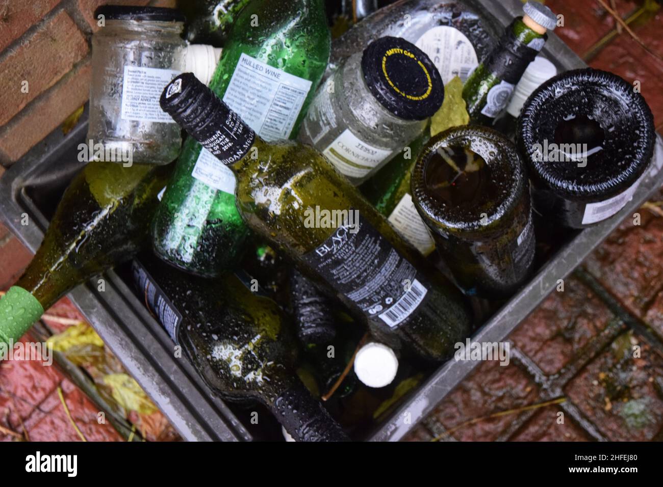 container of bottles for recycling Stock Photo Alamy