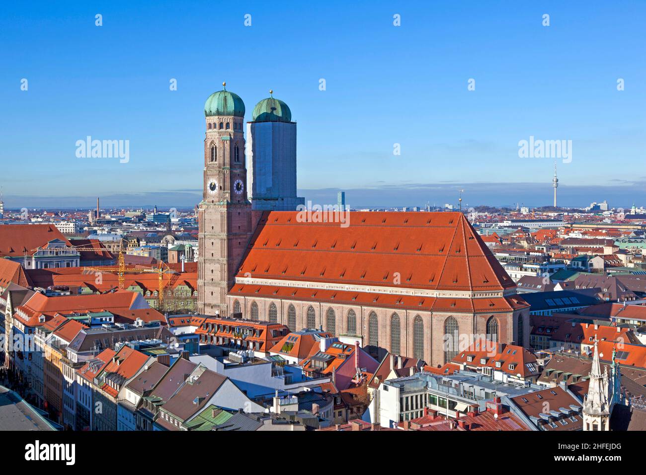 aerial of Munich in beautiful weather Stock Photo Alamy