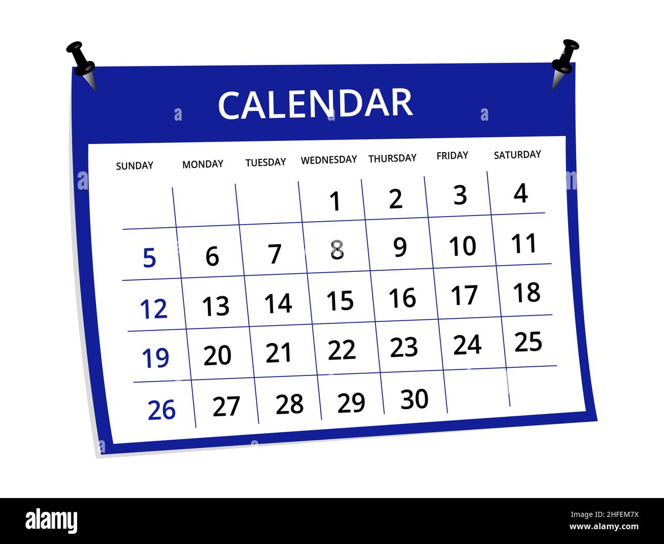 Blue calendar icon design. isolated on white background Stock Vector