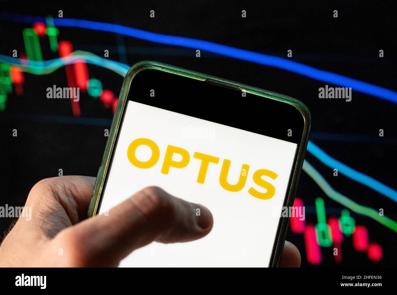 In this photo illustration the second largest telecommunications ...