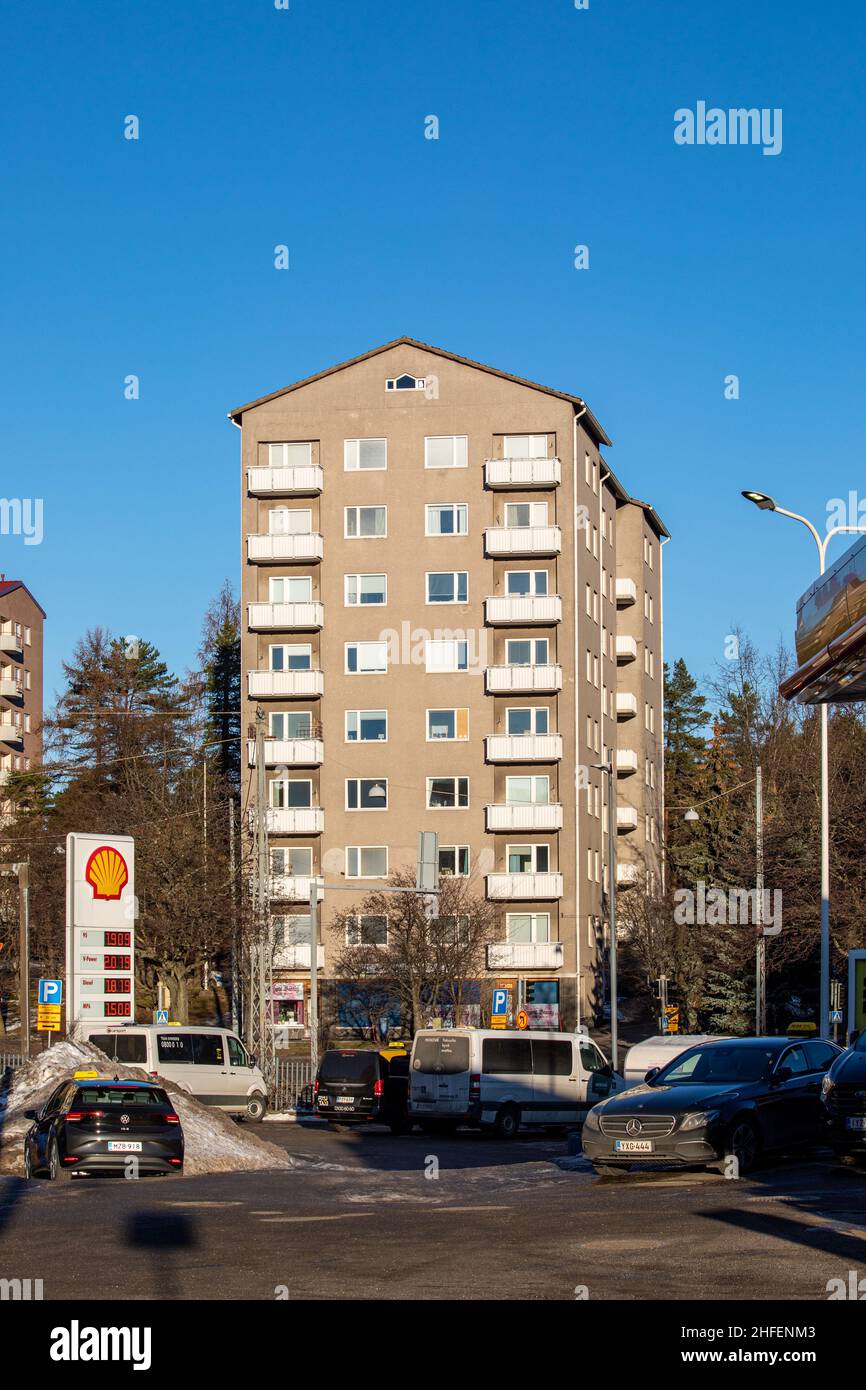 Mannerheimintie 77 residential building in Helsinki, Finland Stock Photo