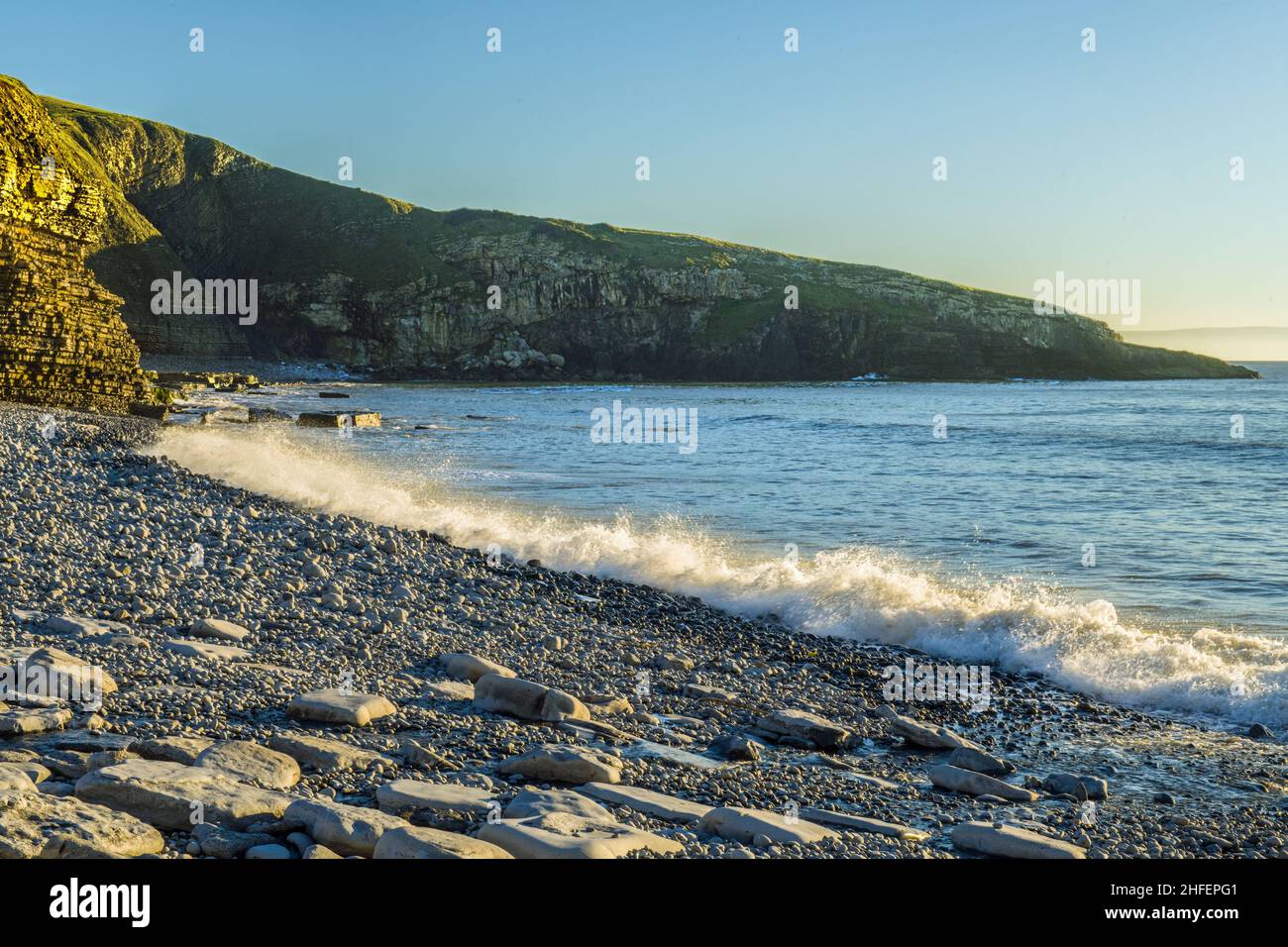 Dunraven Bay on the western end of the Glamorgan Heritage Coast south Wales Stock Photo