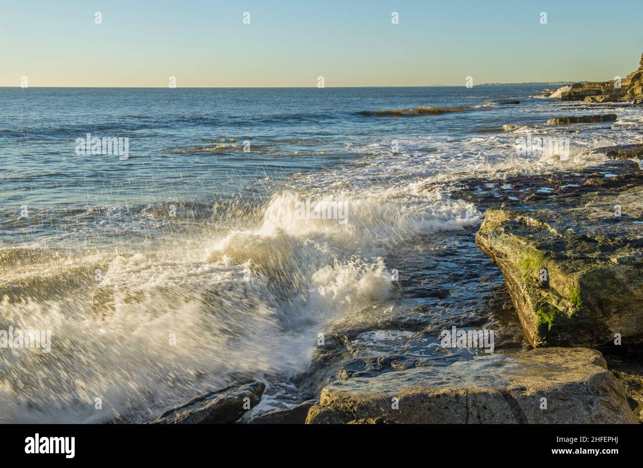 Dunraven Bay on the western end of the Glamorgan Heritage Coast south Wales Stock Photo