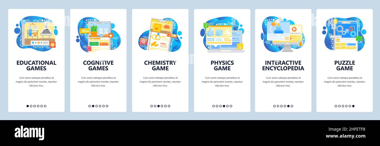 Science and smart mobile games. Chemistry experiment, physics test