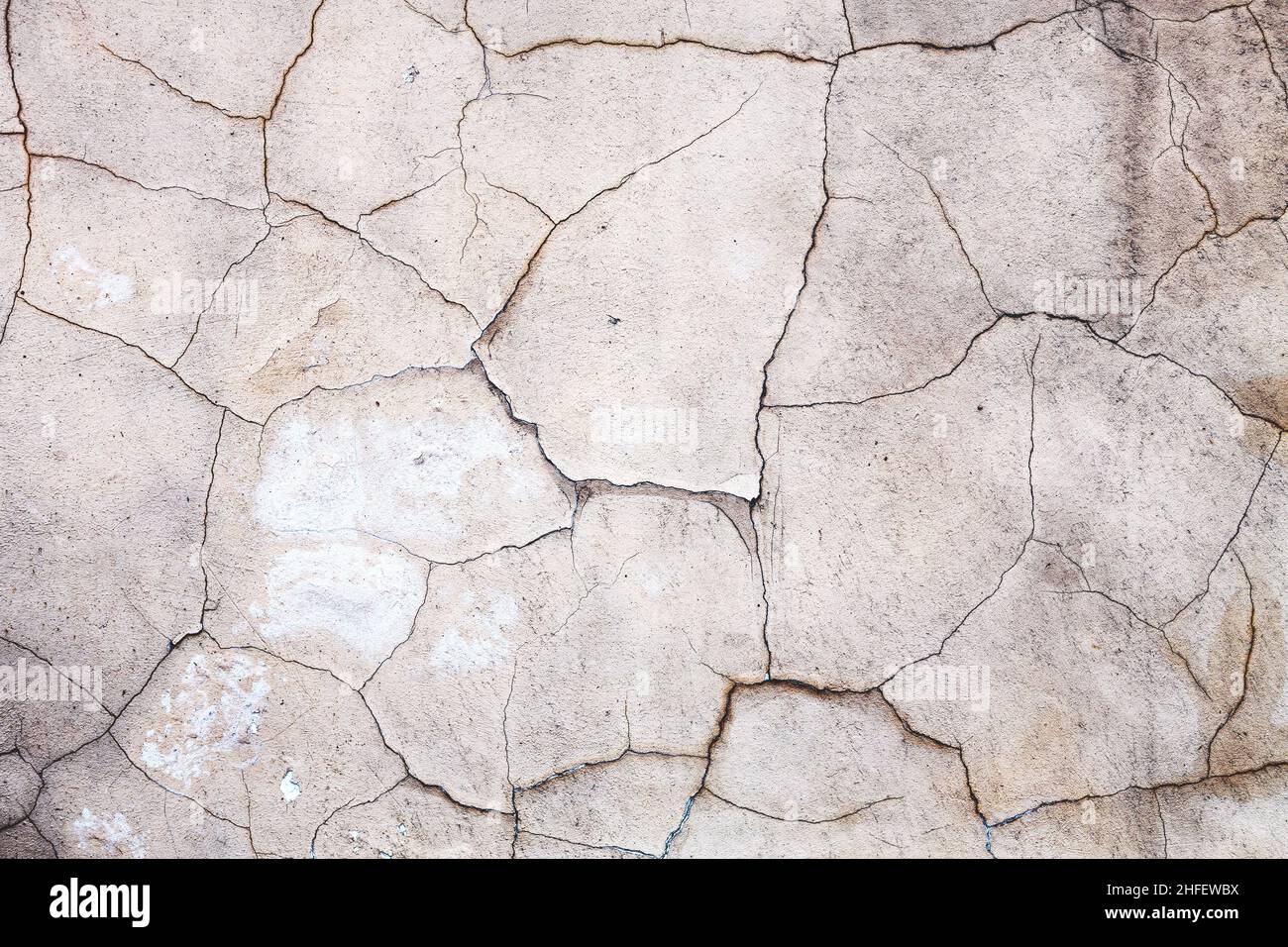 Abstract concrete, weathered with cracks and scratches. Landscape style. Great background or texture. Stock Photo
