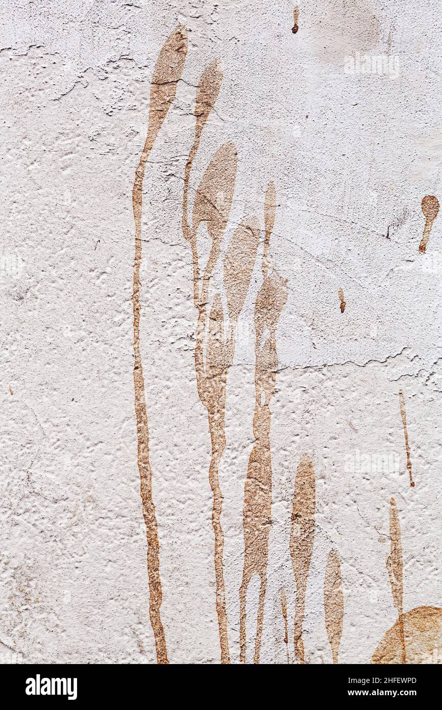Concrete, weathered, worn, damaged wall paint. Rough, concrete surface