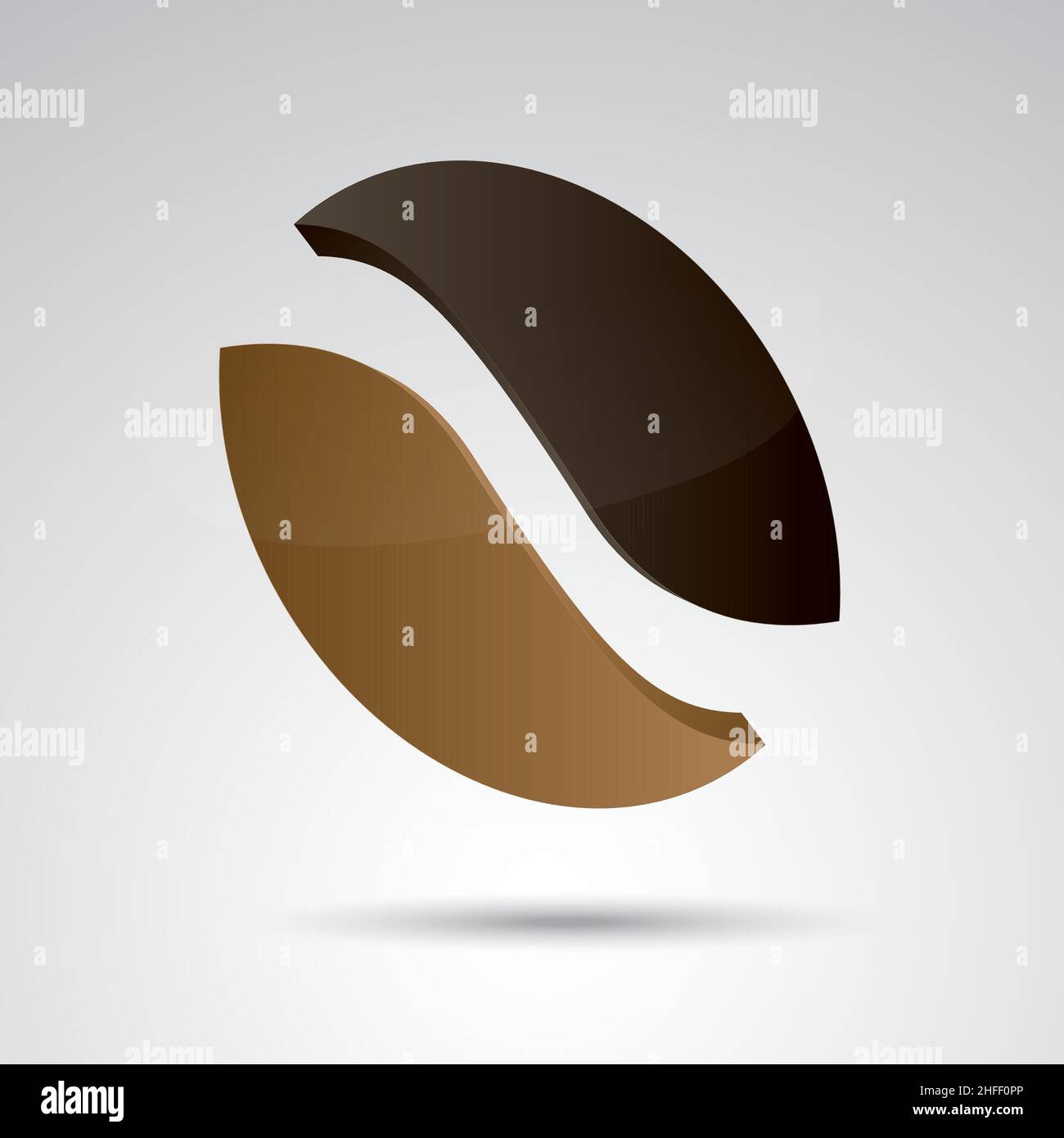 Coffee Shop 3D Logo Template Coffee Bean Logo Coffee Symbol Coffee