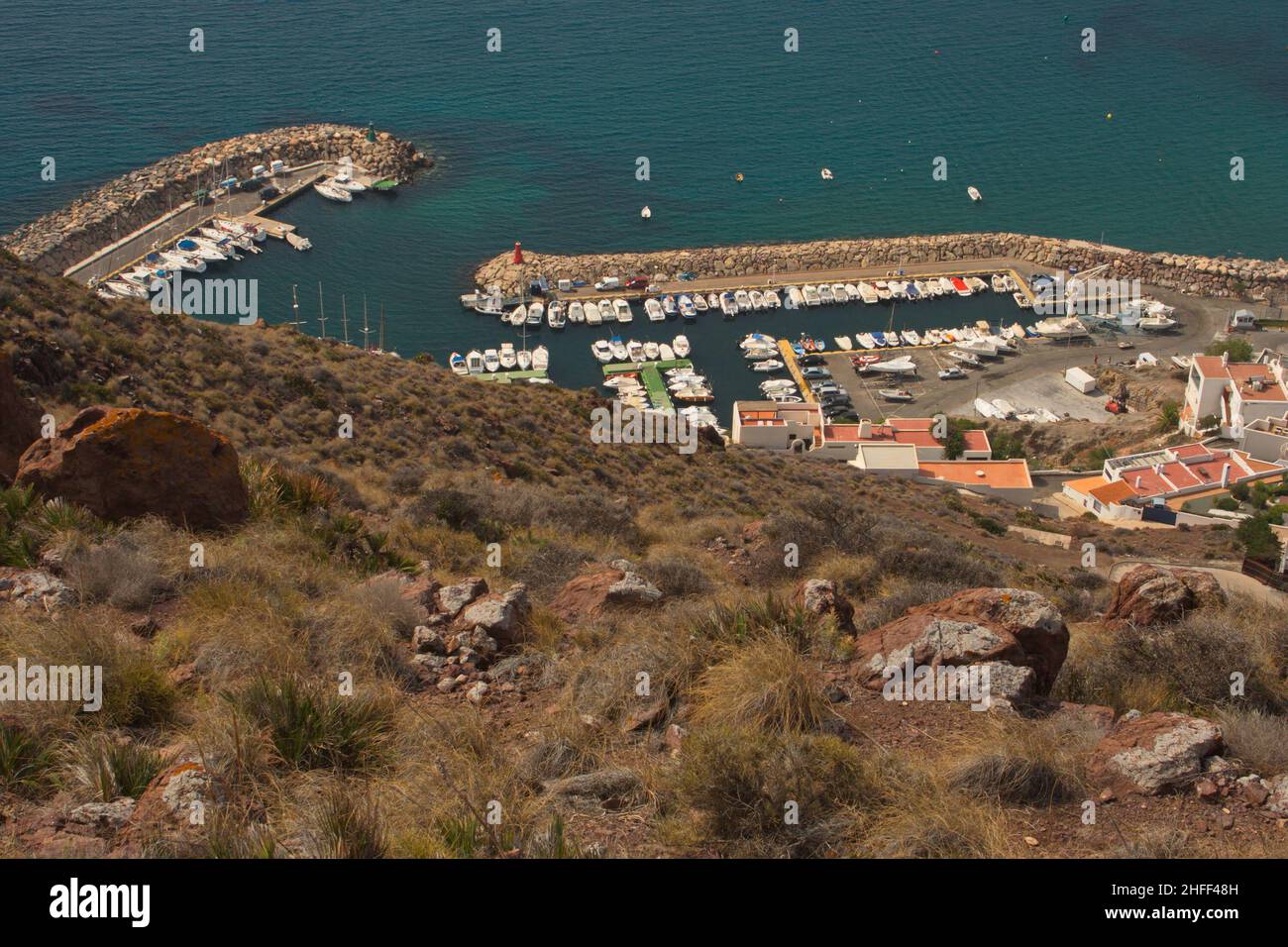 Harbor of San Jose in province Almeria,Andalusia,Spain,Europe Stock Photo