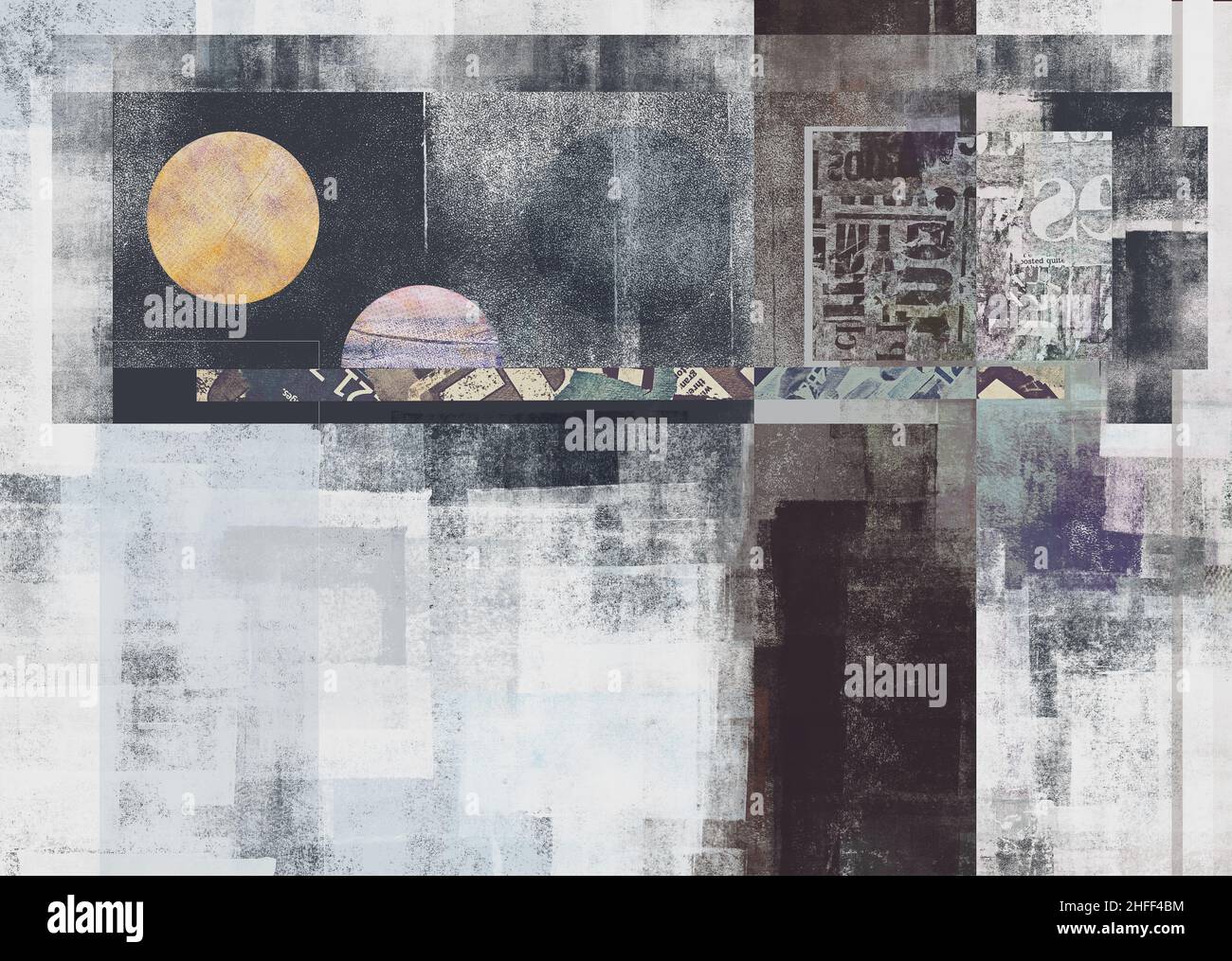 Handmade multilayered creative background made with various painting media Stock Photo