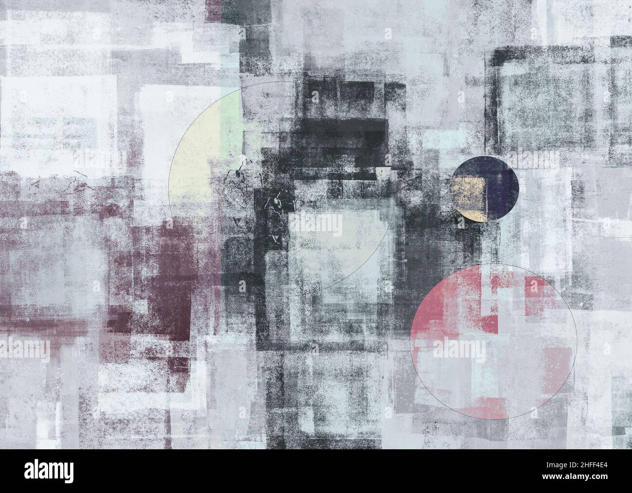 Handmade multilayered creative background made with various painting media Stock Photo