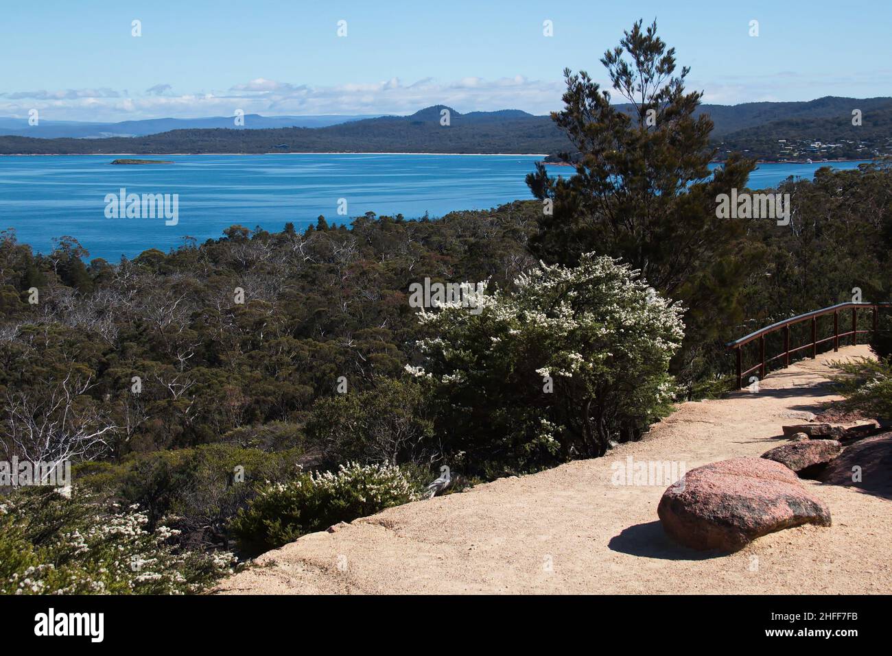 Wineglass Bay in National Park in Tasmania,Australia Stock