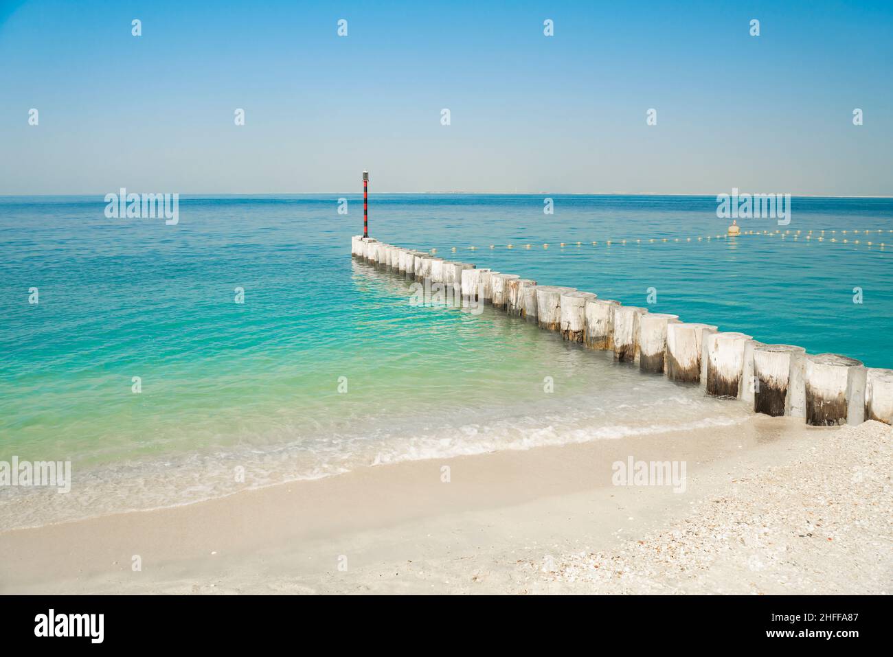 Kite Beach is a public beach in Dubai city in UAE. White sand