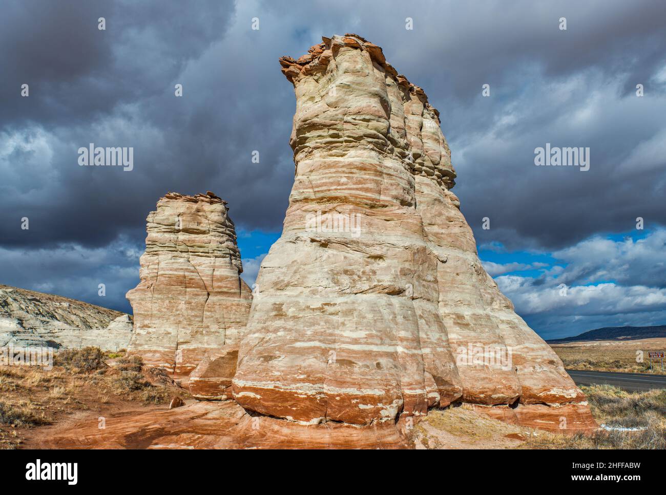 Elephant Feet, buttes in Red Lake Valley, Navajo Indian Reservation, near Tonalea, Arizona, USA Stock Photo