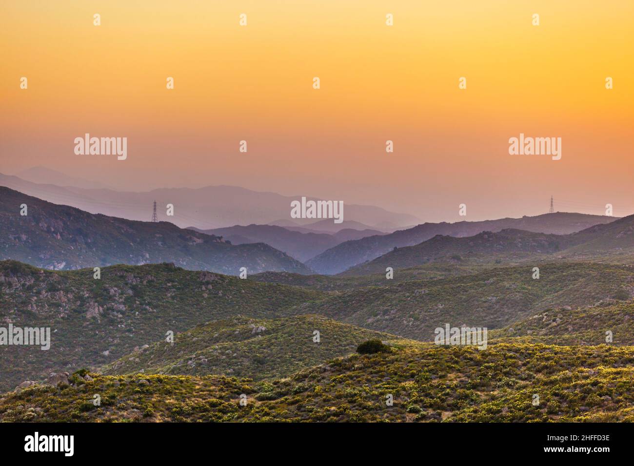 Cleveland national forest in sunset, California, USA Stock Photo Alamy