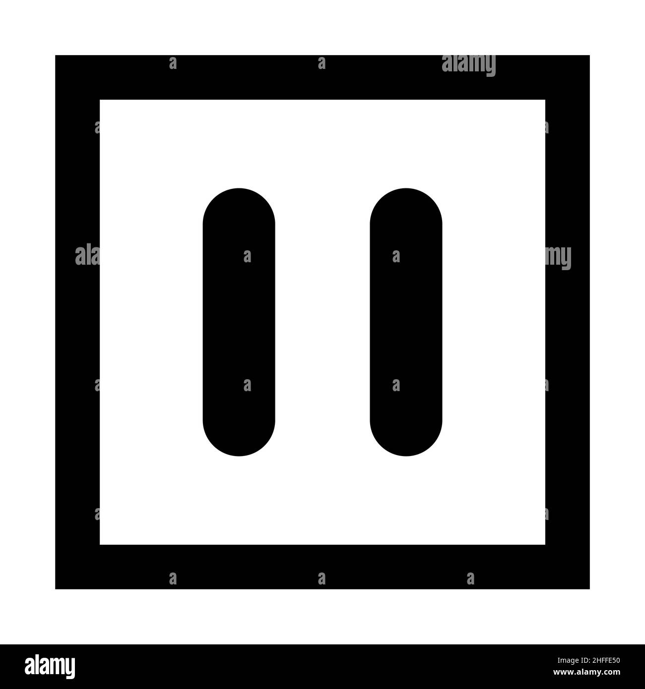 Stop and pause icon, interface media button, internet player video ...