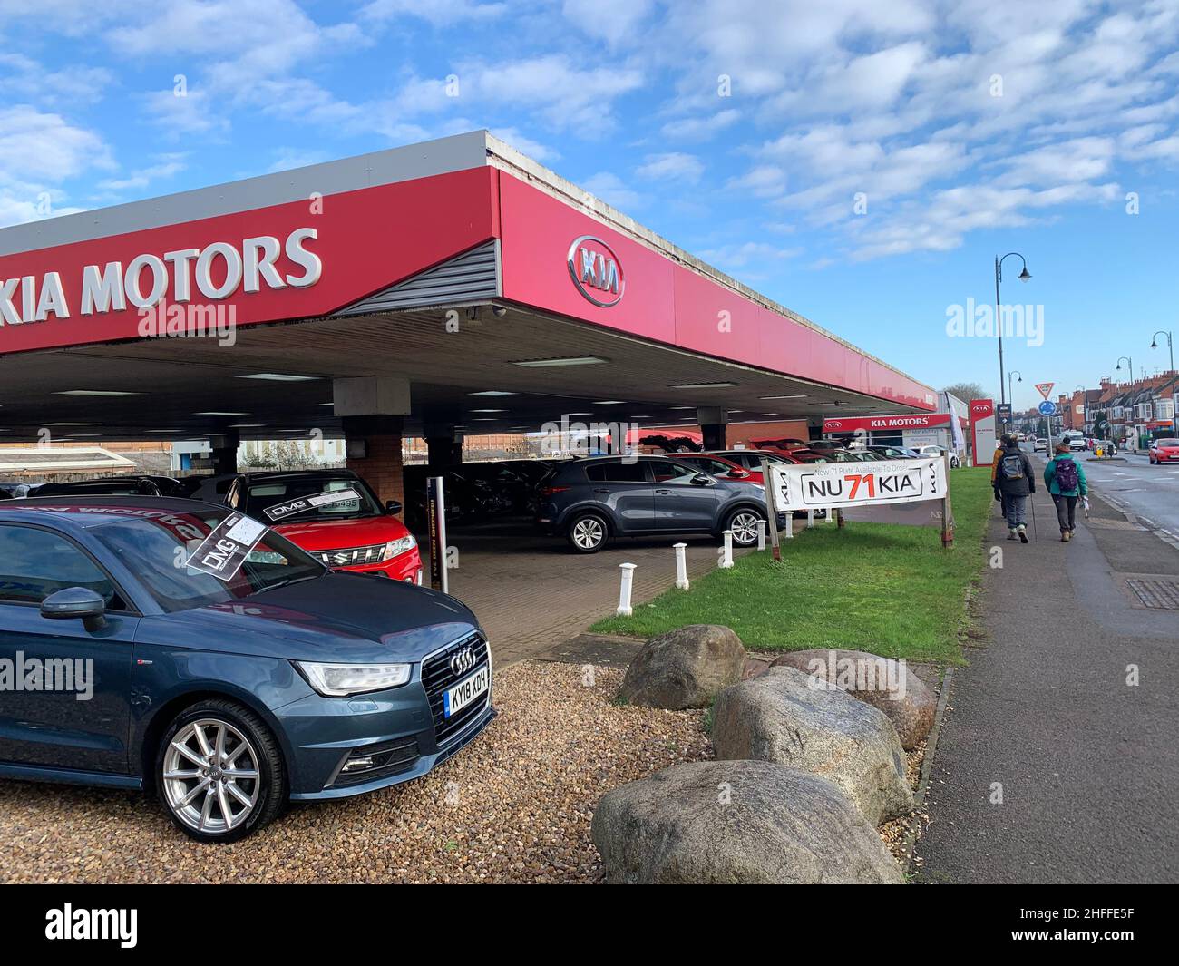 Suzuki and Kia Garages at Wolverton Milton Keynes UK Stock Photo Alamy
