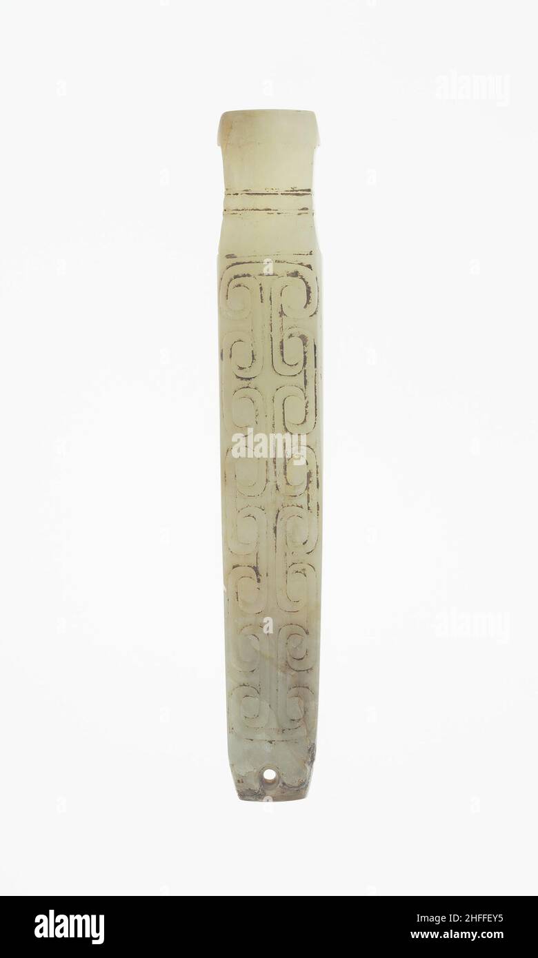 Handle-Shaped Jade, Western Zhou dynasty (c. 1046-771 BC), 11th-10th century B.C. Stock Photo