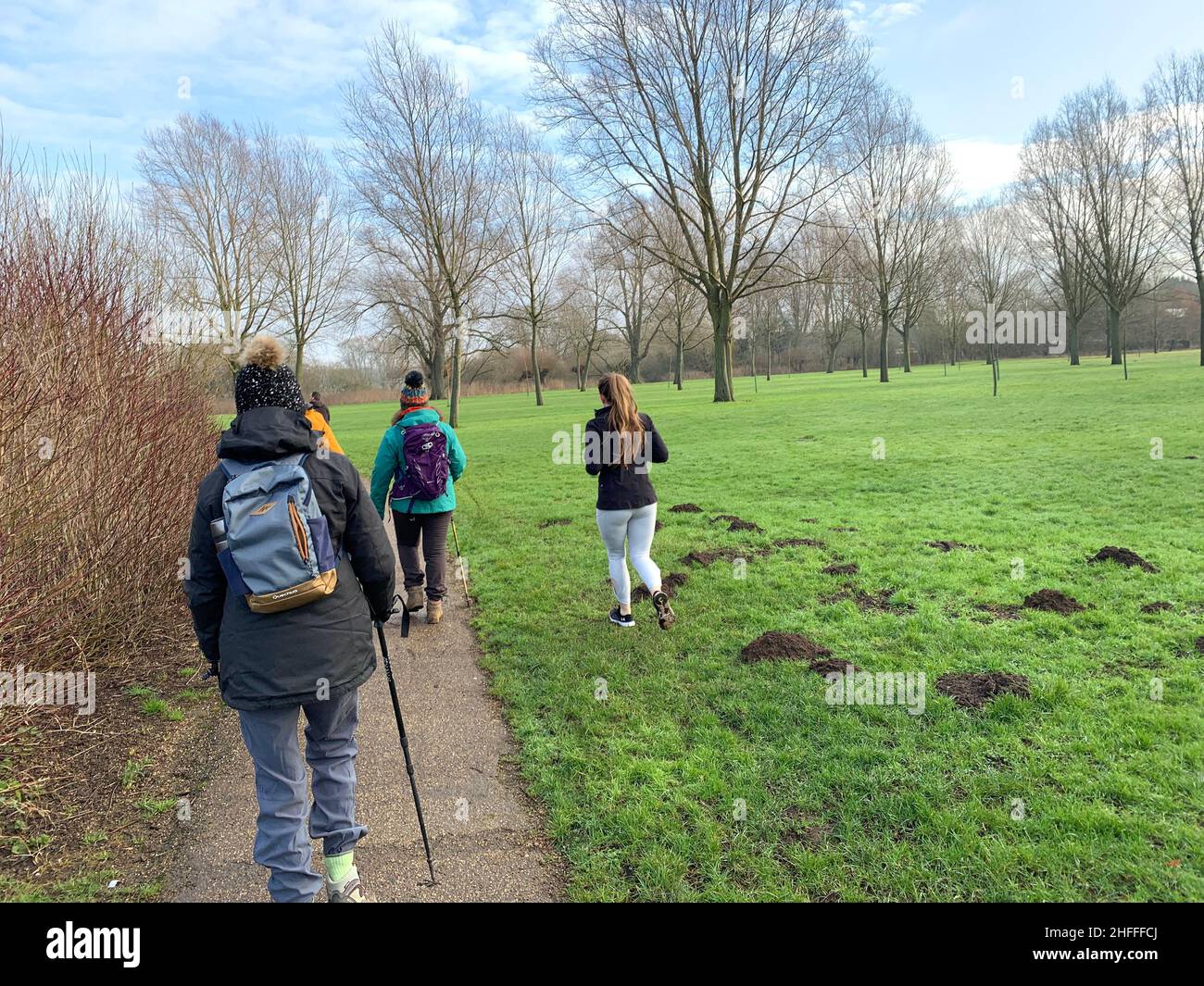 Wolverton near Cosgrove Milton Keynes UK people person running