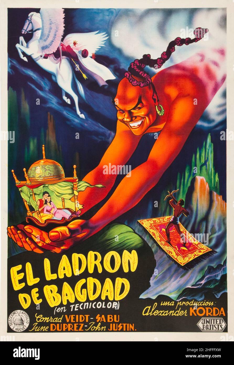 THE THIEF OF BAGDAD (1940), directed by LUDWIG BERGER, WILLIAM CAMERON MENZIES, MICHAEL POWELL, ALEXANDER KORDA, ZOLTAN KORDA and TIM WHELAN. Credit: KORDA / Album Stock Photo