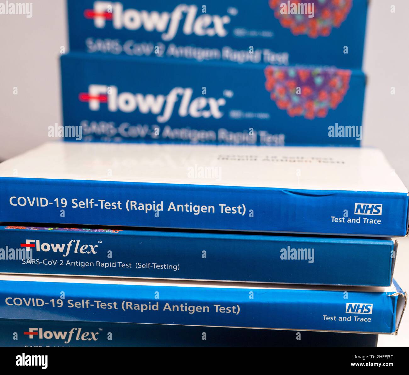 Covid19 Rapid Antigen Lateral Flow tests Stock Photo Alamy