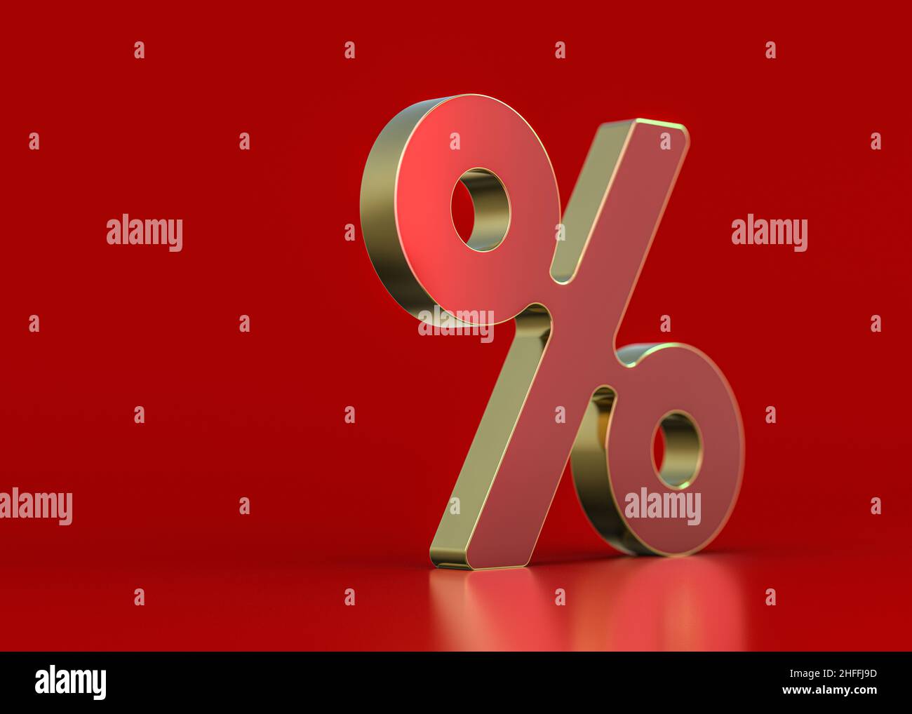 Seasonal sales background with percent discount pattern. Business illustration. 3D rendering Stock Photo