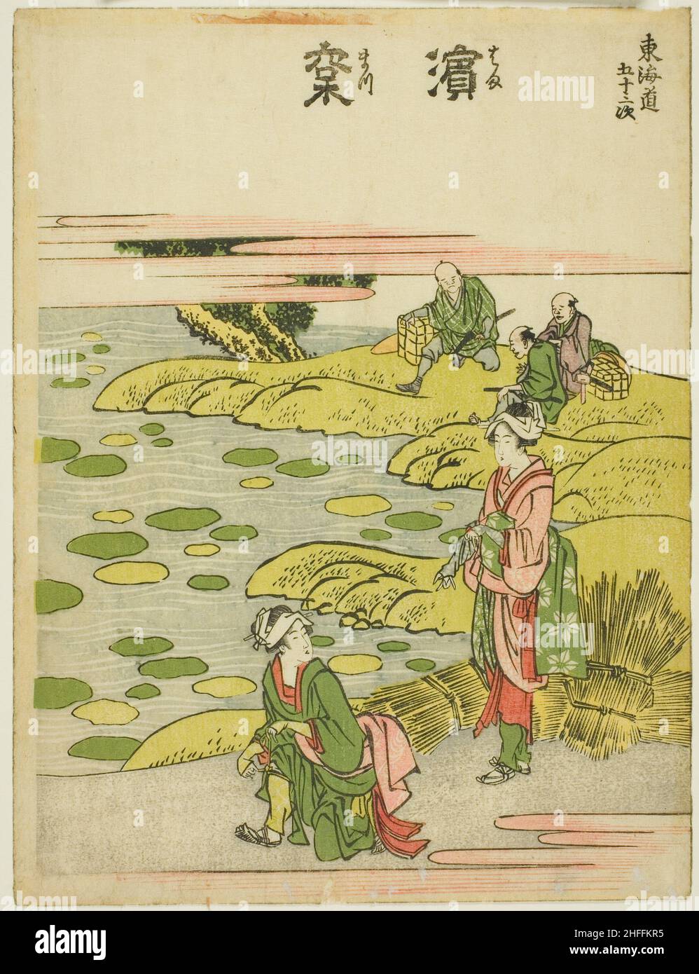 Hamamatsu, from the series &quot;Fifty-three Stations of the Tokaido (Tokaido gojusan tsugi)&quot;, Japan, c. 1806. Stock Photo