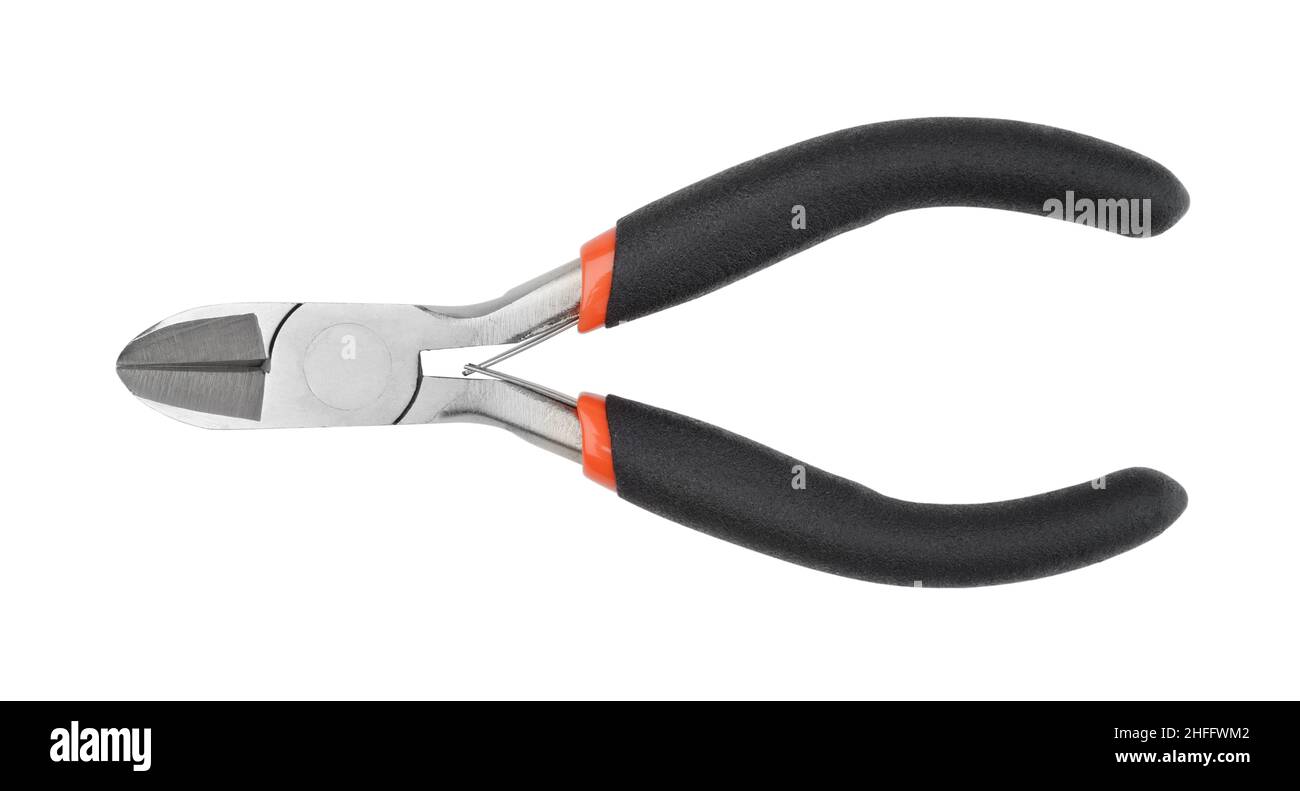 Small side cutters isolated on white. Top view Stock Photo Alamy
