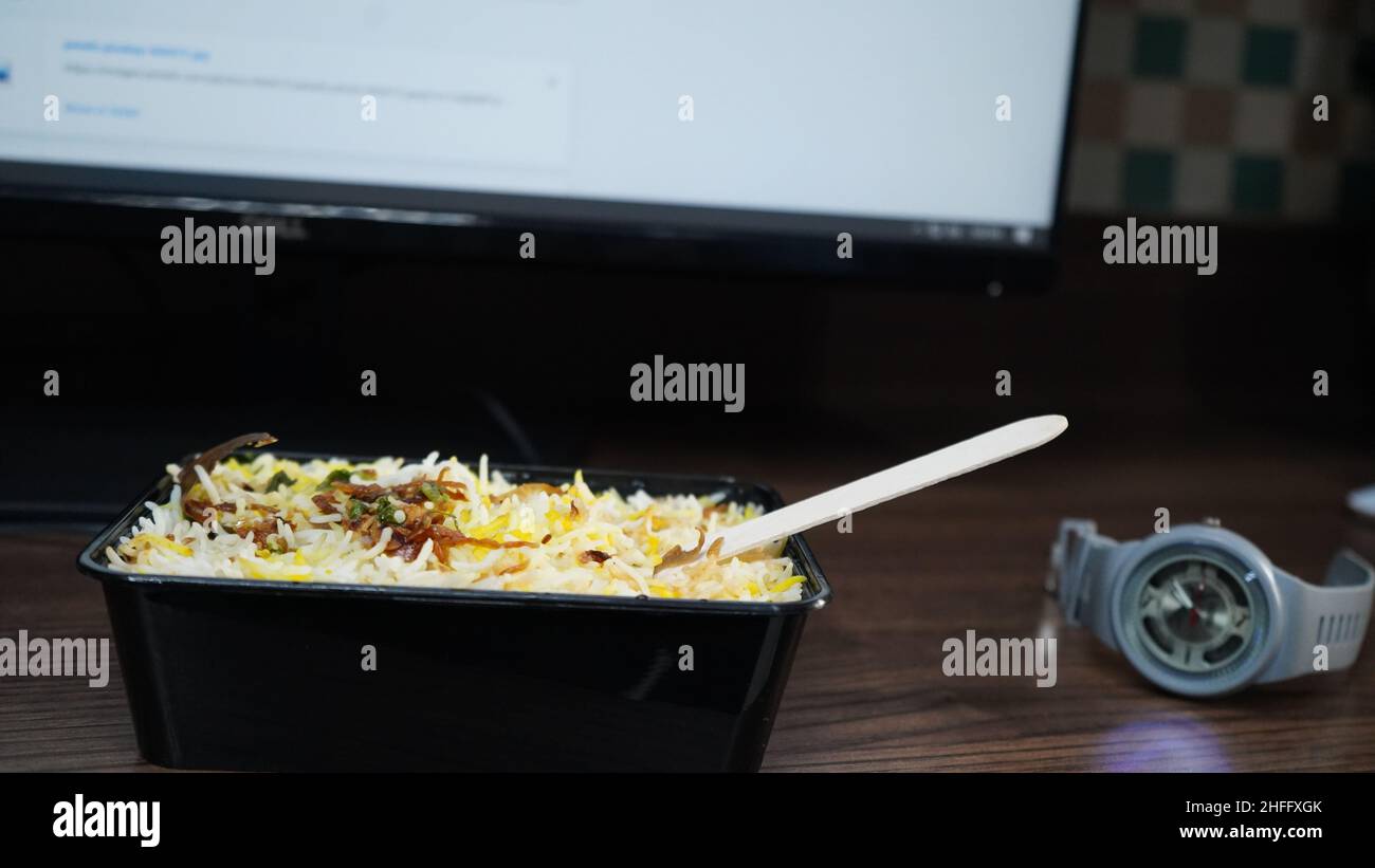 biryani food images hd deliverd biryani food image Stock Photo - Alamy