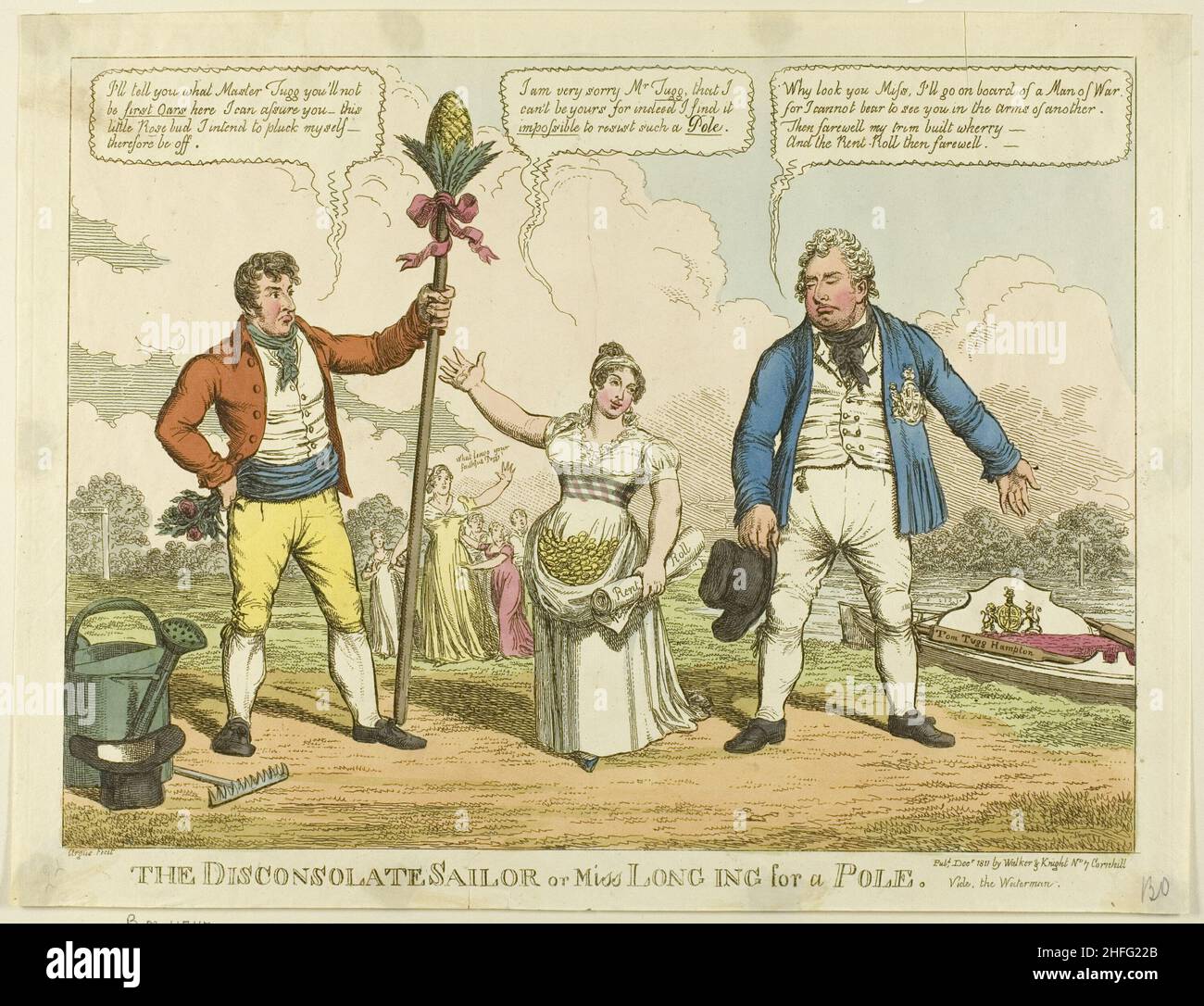 The Disconsolate Sailor, 1811. Stock Photo