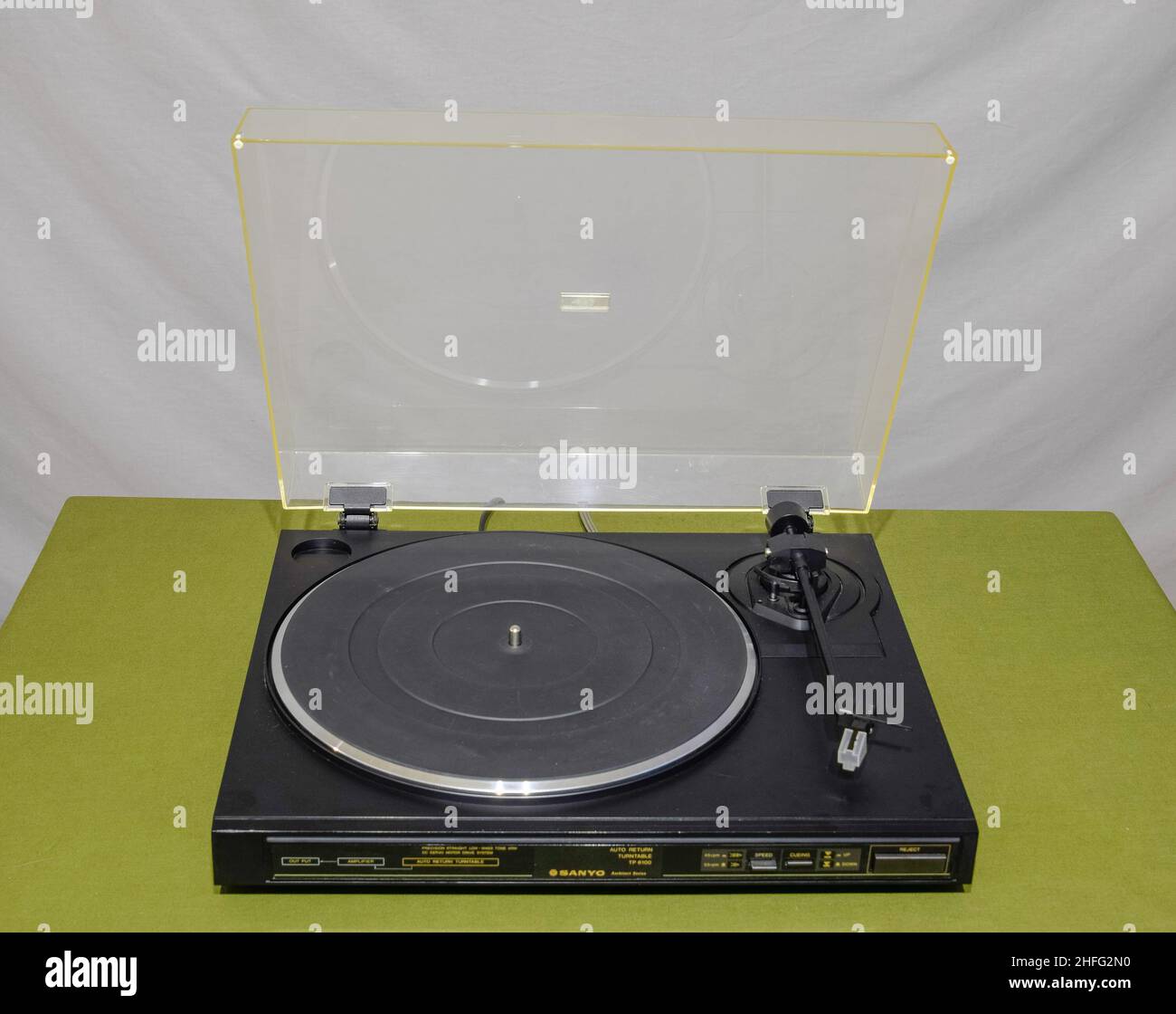 Sanyo vinyl player. Vintage analog player. turntable Stock Photo - Alamy