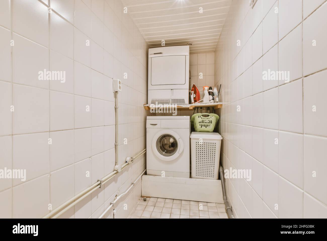 Laundry interior design in a luxury house Stock Photo - Alamy
