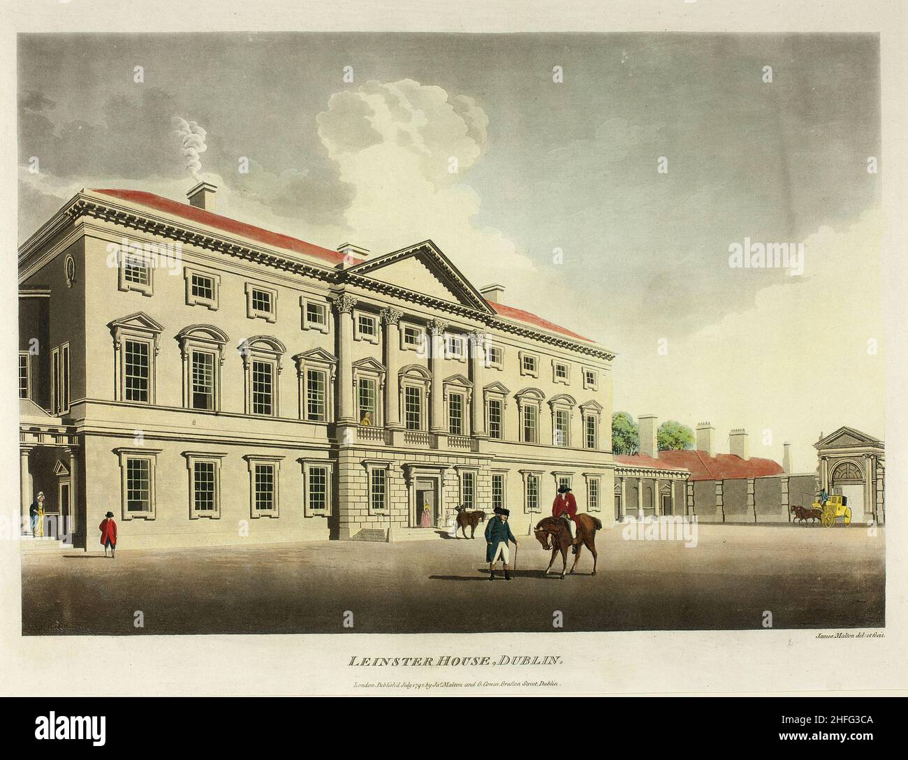 Leinster House, Dublin, published July 1792. Stock Photo