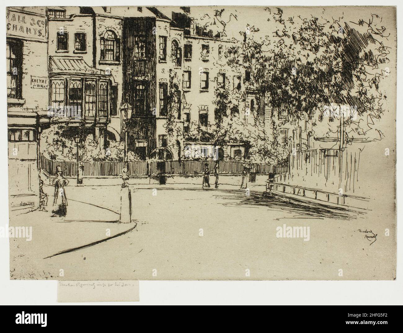 The Corner of Cheyne Walk, Chelsea, 1888-89. Stock Photo