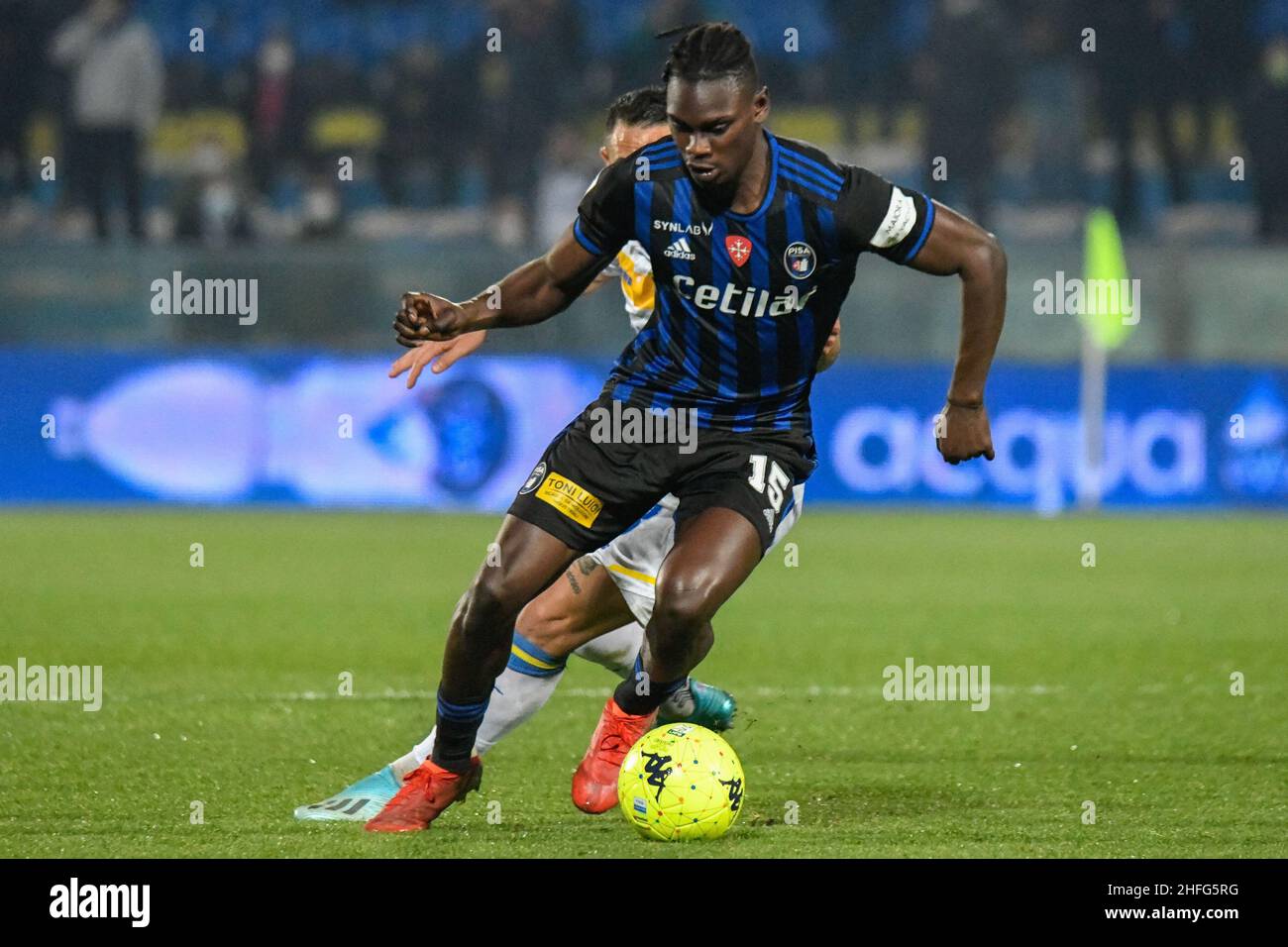 Pisa, Italy. 15th Jan, 2022. Idrissa Toure (Pisa) during AC Pisa vs  Frosinone Calcio, Italian soccer