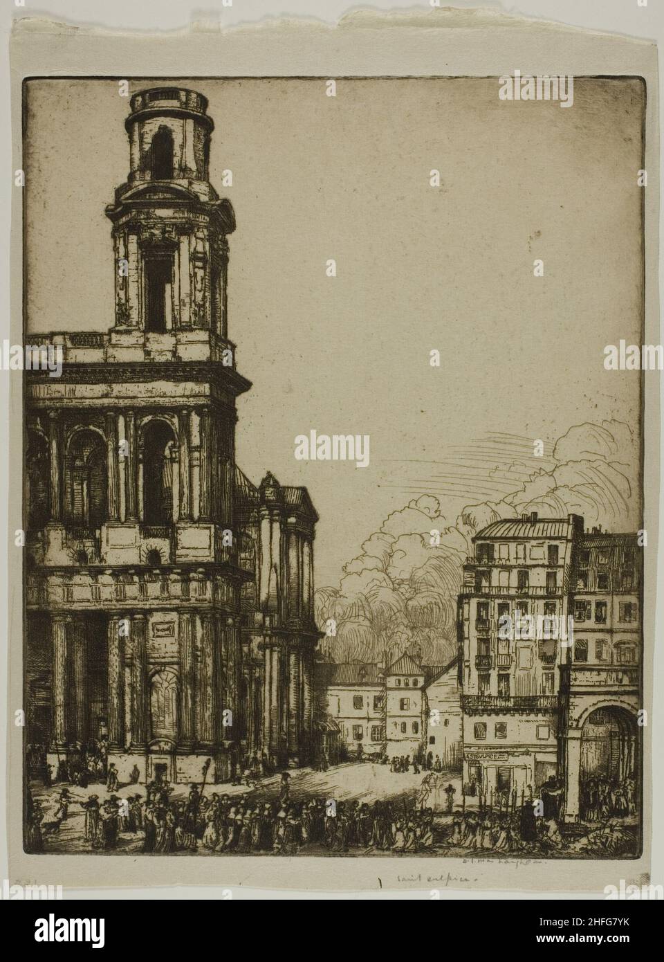 Saint Sulpice, Paris: La Petite Tour, 1901. Stock Photo