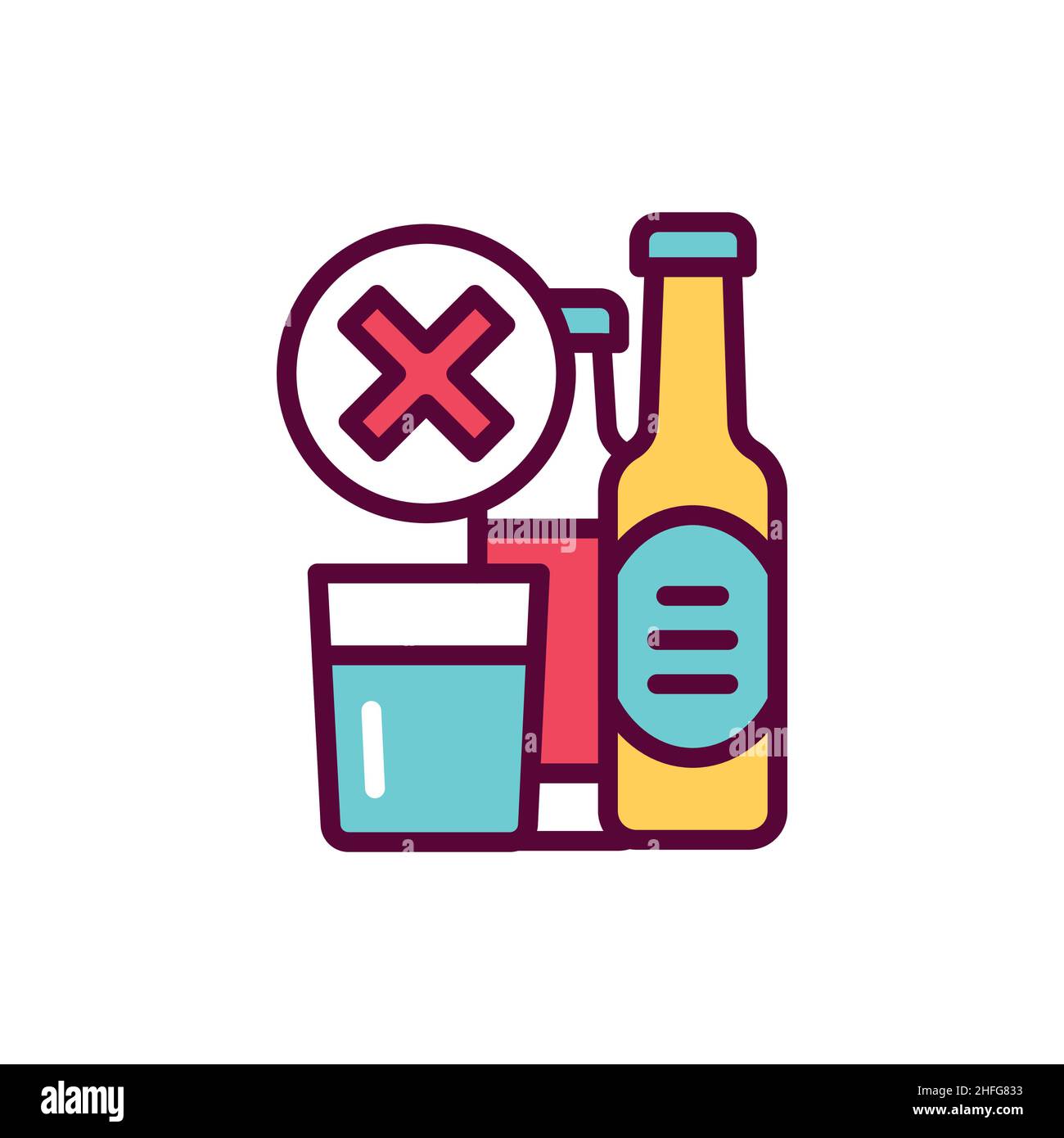 Prohibition alcohol Stock Vector Images Alamy