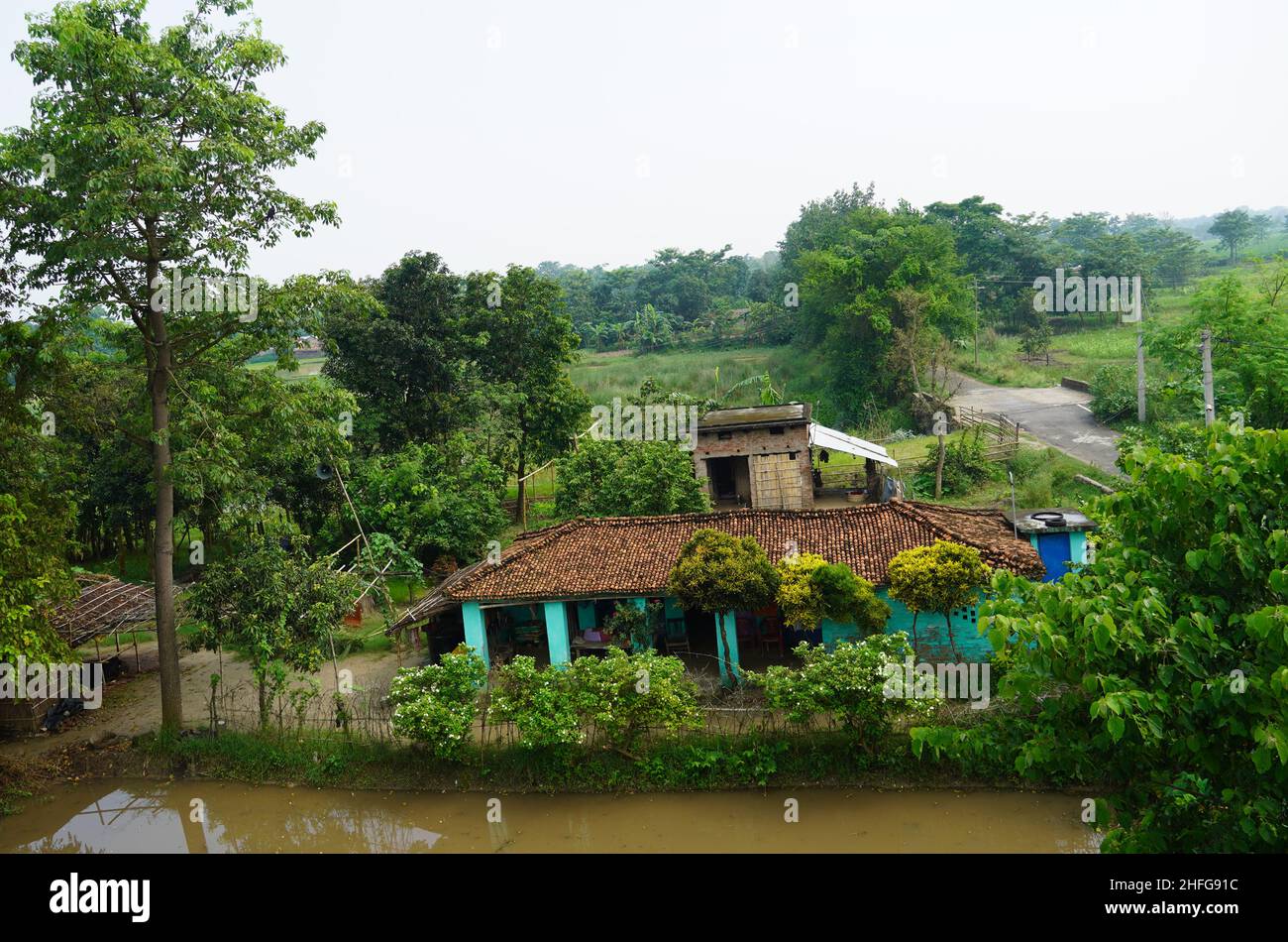 A village landscape - Village images Stock Photo - Alamy
