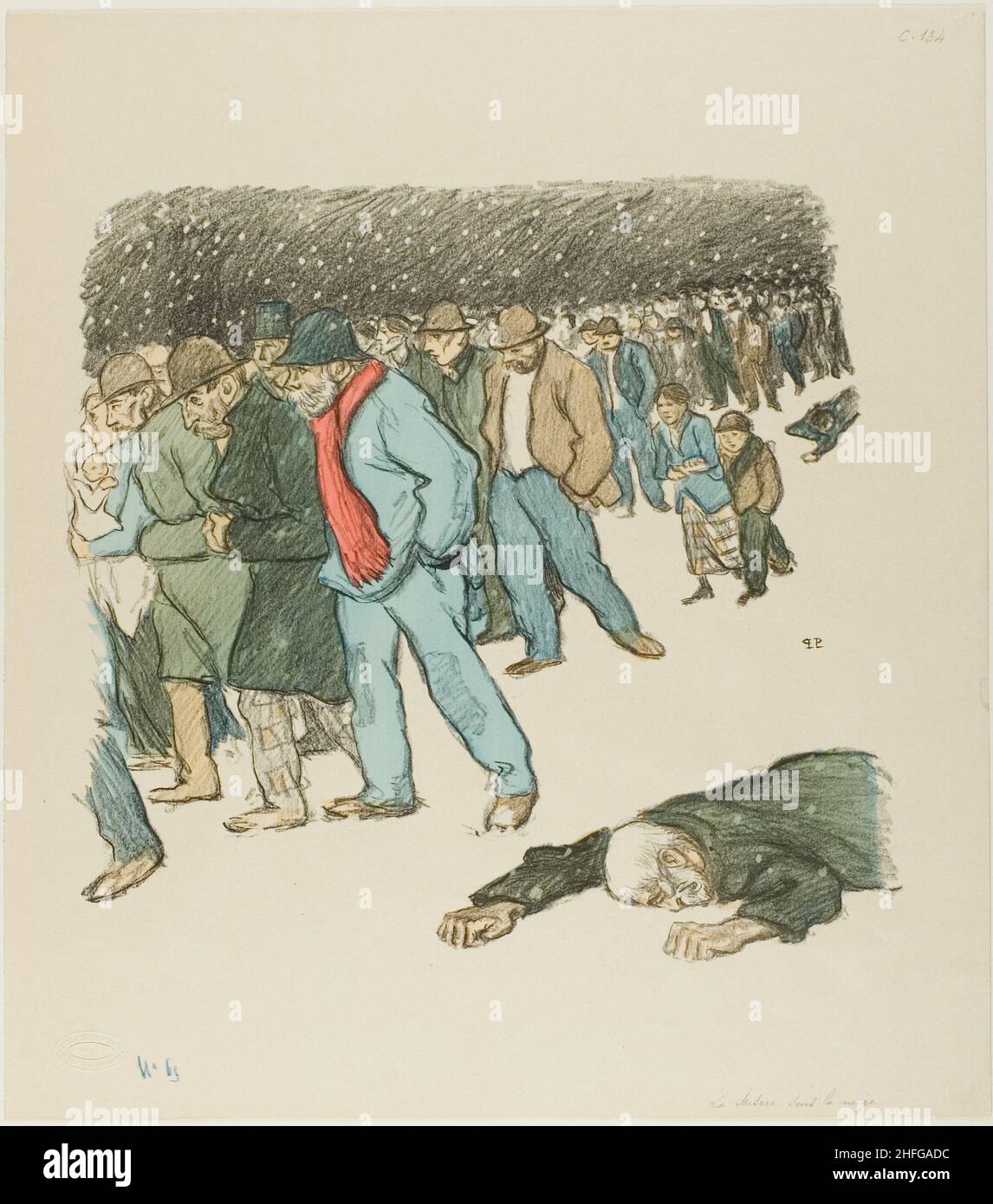 Misery Under the Snow, January 1894. Stock Photo